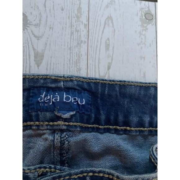 Deja Bleu Women’s Plus Size 20 Distressed Ripped Skinny Jeans Blue Denim - Picture 2 of 8